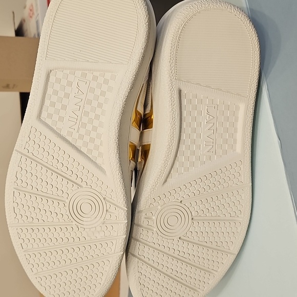 Lanvin White and Gold Women's Sneakers SZ 9 - Unisex - Picture 6 of 9